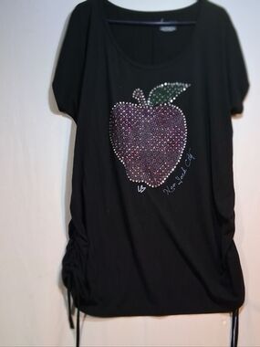 Lane Bryant Black Top with Subtle Logo Detail
